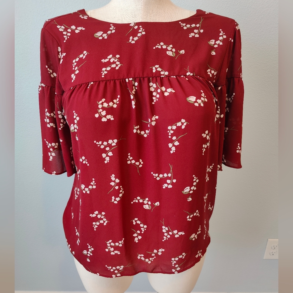 Loft Outlet Mixed Media Blouse
